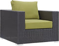 Modway Convene Wicker Rattan Outdoor Patio Arm Chair by Modway