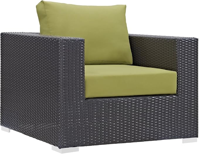 Modway Convene Wicker Rattan Outdoor Patio Arm Chair - Image 4