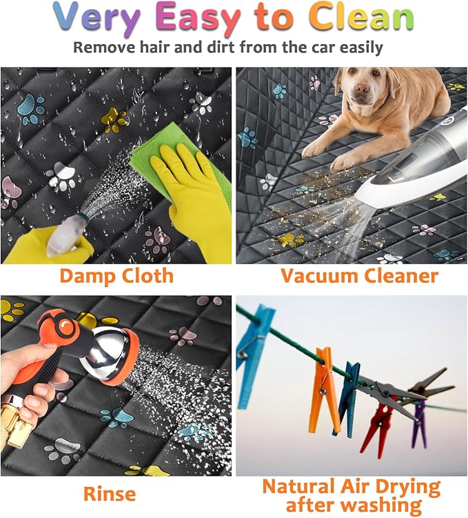 URPOWER Dog Car Seat Cover for Pets 100% Waterproof Seat Cover Hammock 600D - Image 7