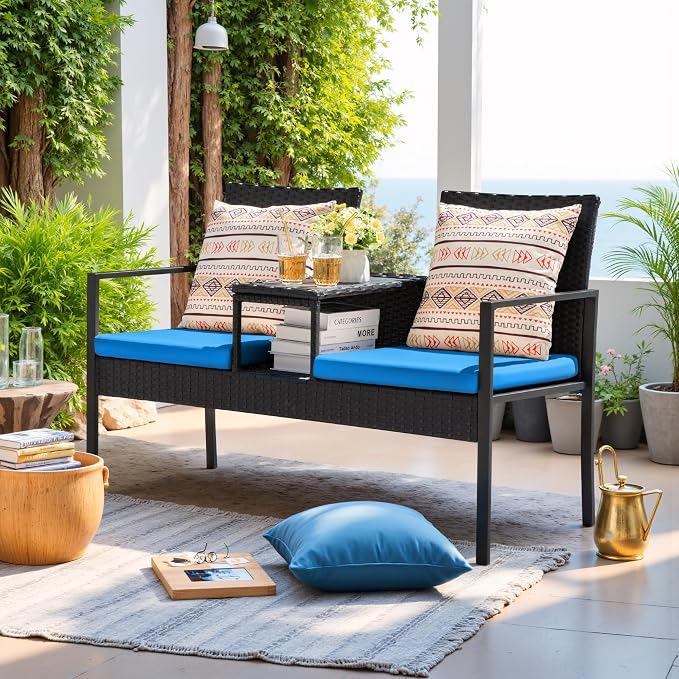 Devoko Patio Conversation Sets Outdoor Loveseat - Image 2