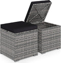 RELAX4LIFE Wicker Outdoor Storage Ottoman by RELAX4LIFE