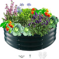 Durable Round Steel Raised Garden Bed Painted by zbzbml