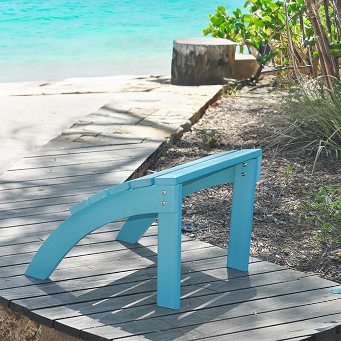 HIPS Ottoman, Ultra Weather Resistant Design, Real Wood Look - Image 4