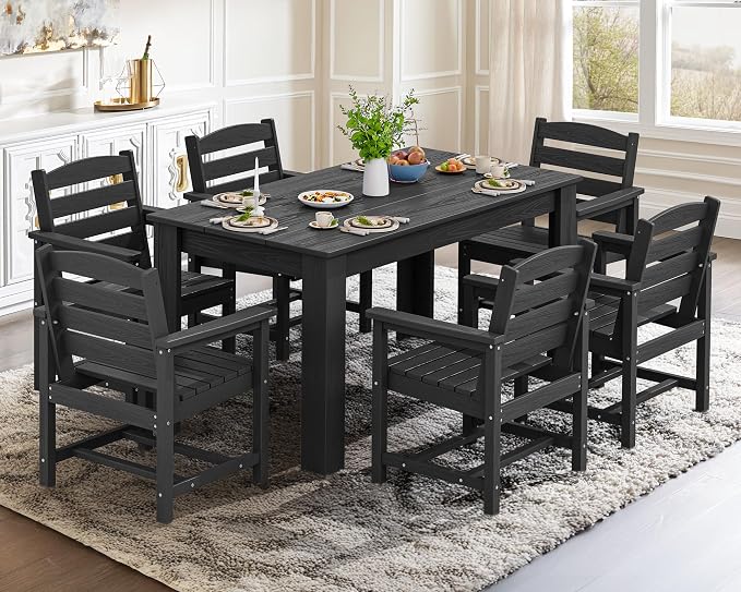 SERWALL Patio Dining Set for 6, Outdoor Dining Sets for 6 Person - Image 7