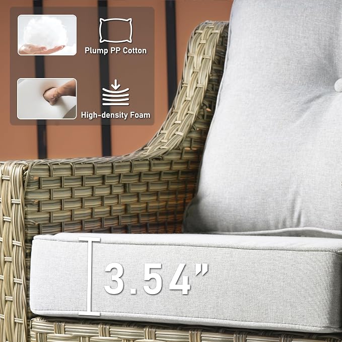 HOOOWOOO 9 Piece Patio Furniture Conversation Sets - Image 4