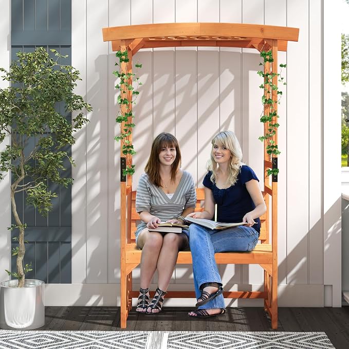 HAPPYGRILL Patio Garden Arbor - Image 4