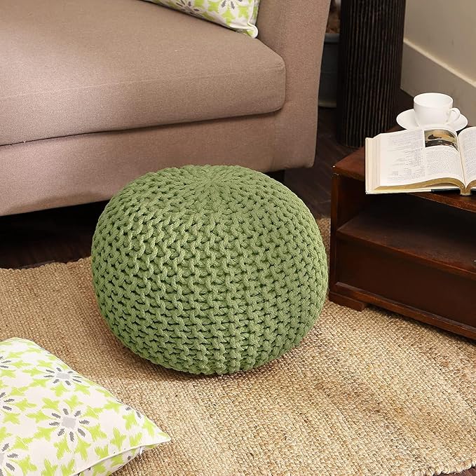 REDEARTH · Round Pouf Ottoman - Image 9
