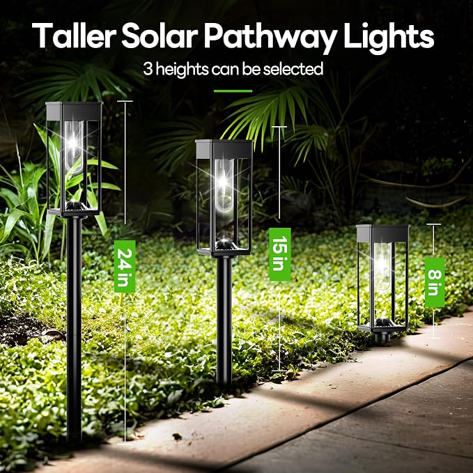 Solar Pathway Lights Outdoor IP65 Waterproof, 6 Pack 6500K LED Auto On/Off - Image 7