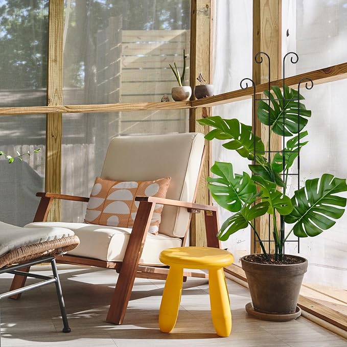 32.6in Tall Plant Trellis Indoor, Metal Garden Trellis - Image 7