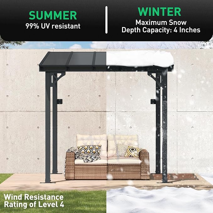 Aoxun 8' x 5' Gazebo for Patio, Gazebo Pergola - Image 4