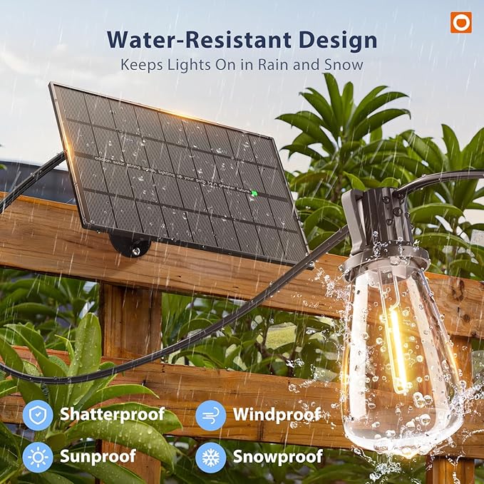 addlon 102FT Solar String Lights Outdoor - Image 7