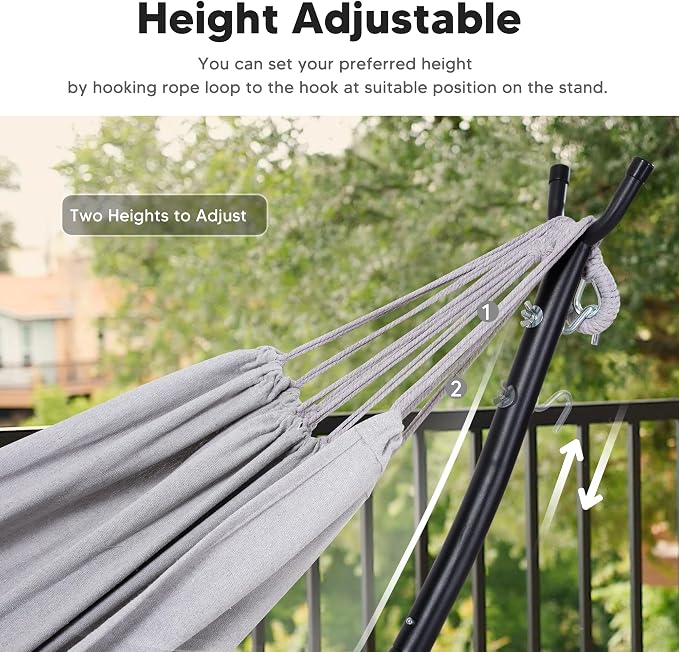 SUNCREAT Stand Alone Hammocks for Outside, 2 Person Self Standing Hammock - Image 6