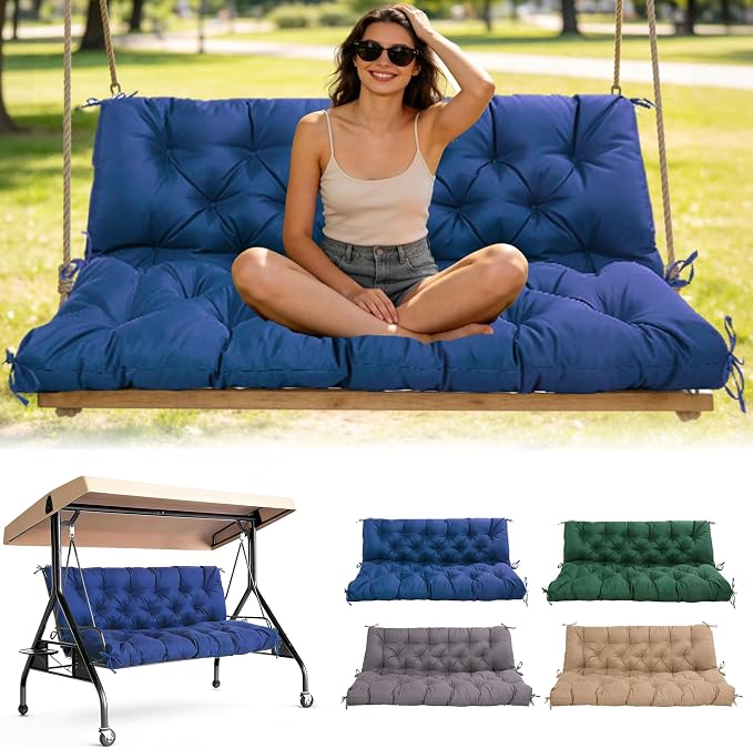 Porch Swing Cushions 60 Inch, Waterproof Patio 2 3 Seater Replacement - Image 8