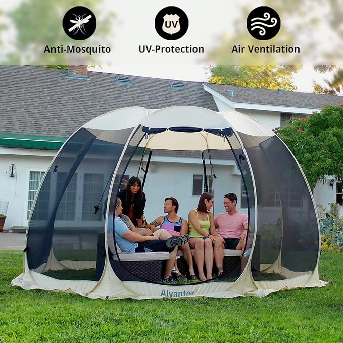 Alvantor® Screen House Gazebo, Pop Up Igloo Screened Canopy Tent - Image 6