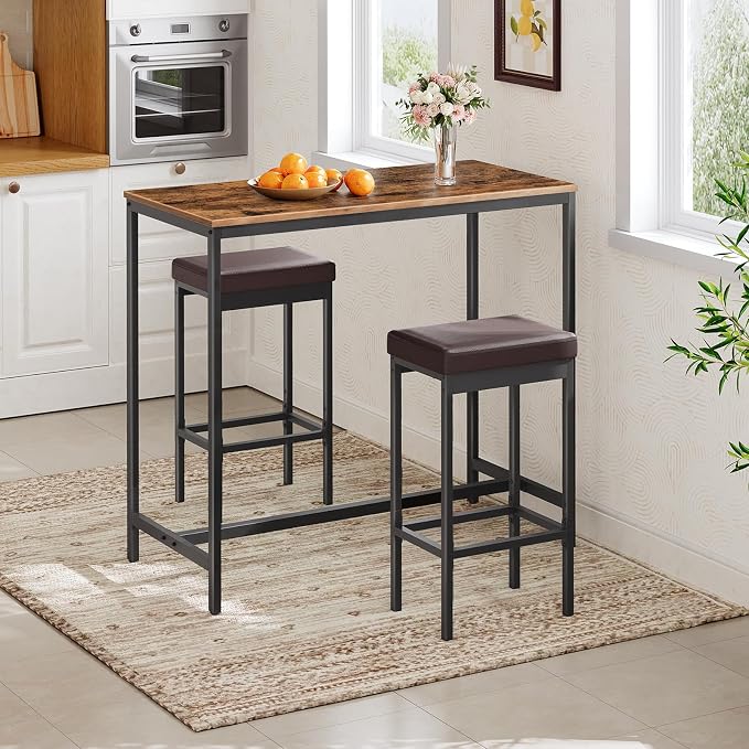 HOOBRO Bar Stools, 24.8-Inch Height Stools, Breakfast Barstools, Kitchen Bar - Image 8