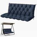 Porch Swing Cushion with Backrest 2-3 Seater Outdoor Bench Cushions Waterproof by Snubbull
