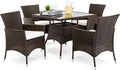 Best Choice Products 5-Piece Indoor Outdoor Wicker Dining Set Furniture by BestChoiceProducts