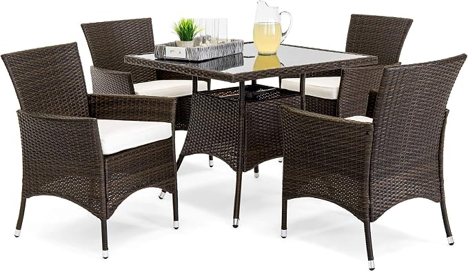 Best Choice Products 5-Piece Indoor Outdoor Wicker Dining Set Furniture by BestChoiceProducts