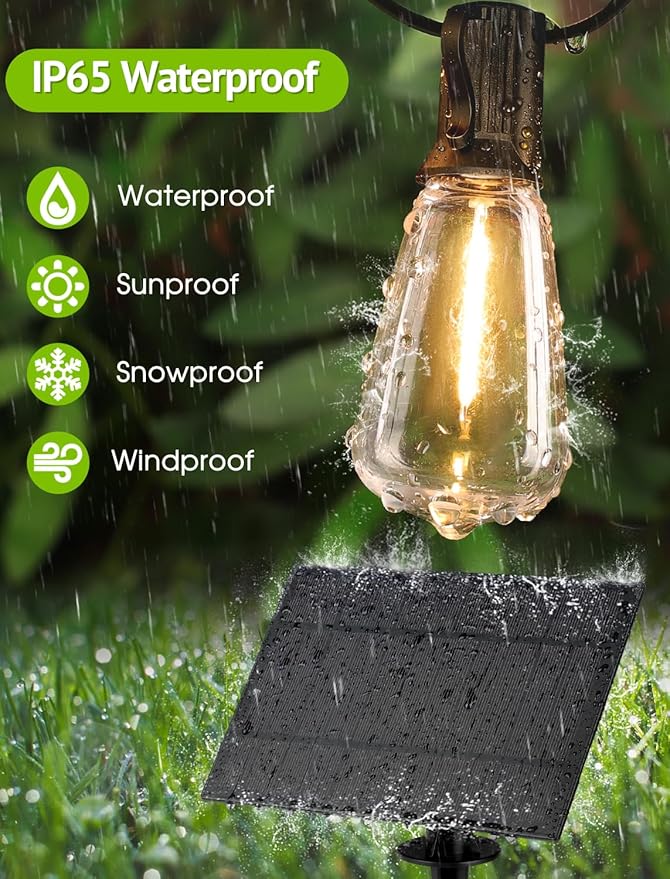 48FT Solar String Lights Outdoor - Image 3