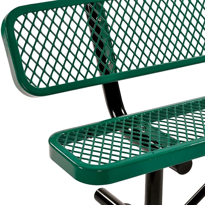 Global Industrial 8'L Heavy Duty Expanded Metal Mesh Bench - Image 5
