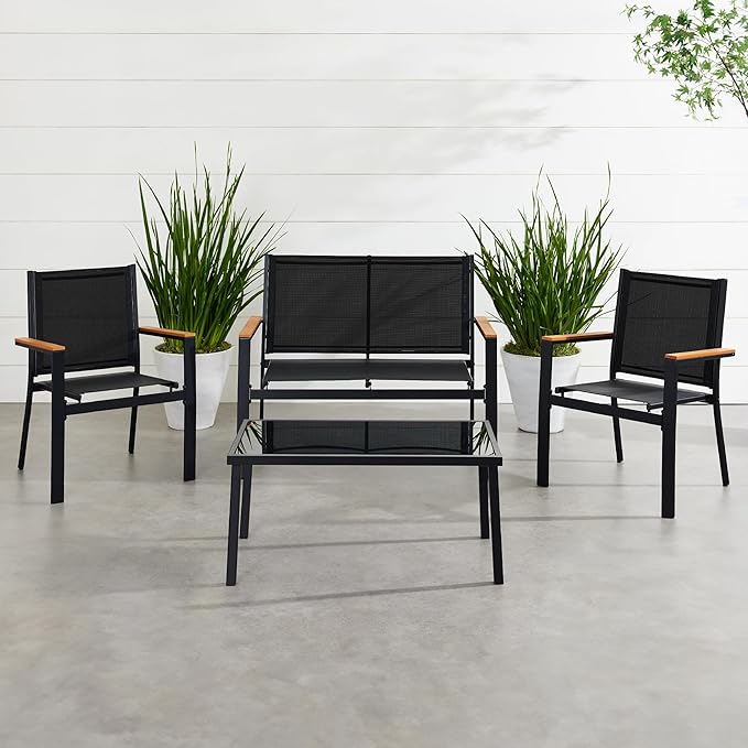 Best Choice Products 4-Piece Outdoor Textilene Patio Conversation Set, Backyard - Image 2