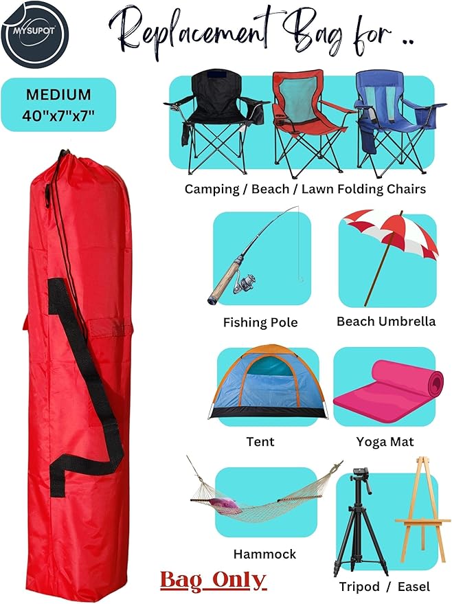 40"x7"x7" Replacement Bag for Folding Camping Chair, Camp Chairs, Yoga Mat - Image 5