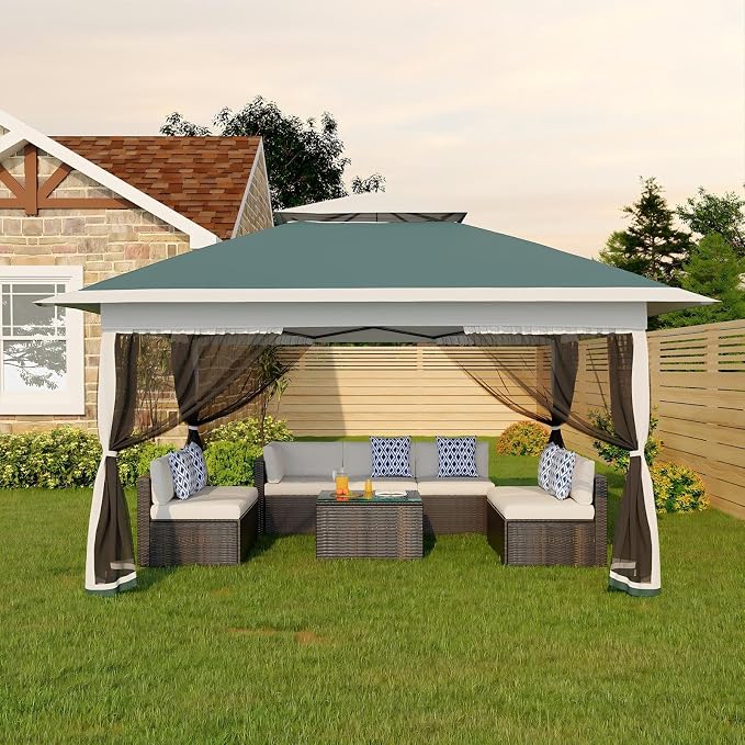 Canopy Tent 13x13 ft, Pop Up Gazebo One-Push Setup by GarveeLife