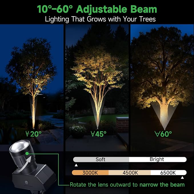Solar Spot Lights Outdoor, Adjustable Angle Waterproof Landscape Spotlight - Image 4