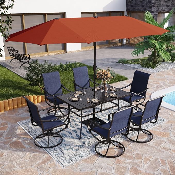 PHI VILLA 8 Piece Patio Dining Set by PHIVILLAThepioneerofcomfortablehouseholdsupplies