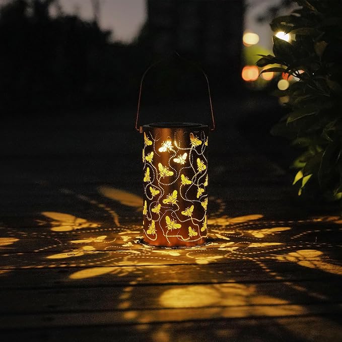 Solar Honeybee Lanterns Outdoor Hanging Decor Lantern, Waterproof Hollow Out - Image 6
