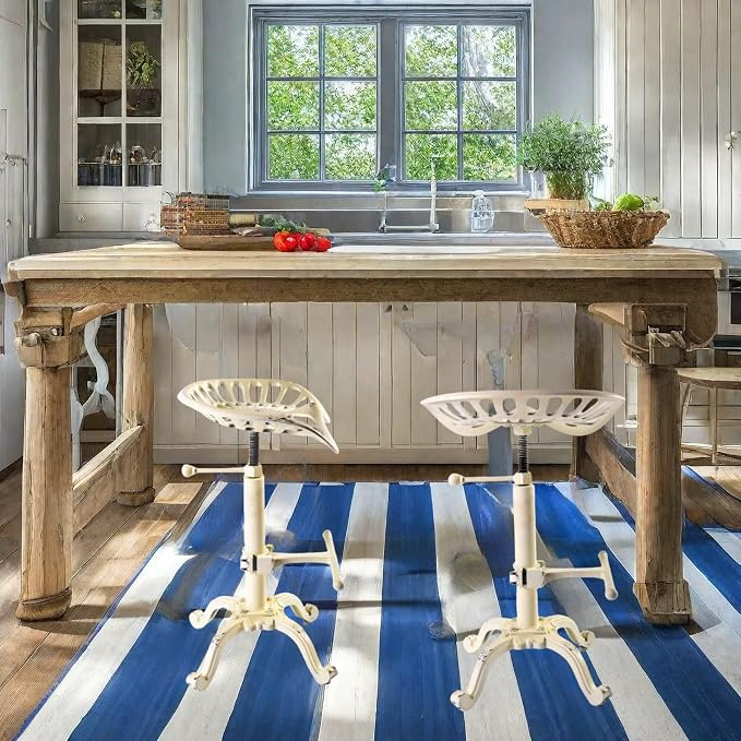 Diwhy Rustic Industrial Farmhouse Tractor Seat Adjustable Height 21.65-27.56in - Image 9