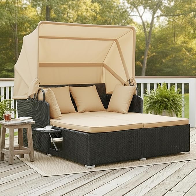 Tangkula Patio Rattan Daybed - Image 3