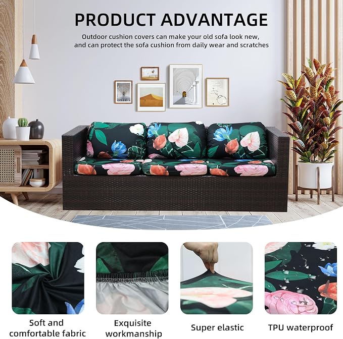 Outdoor Cushion Covers Set, Replacement - Image 3