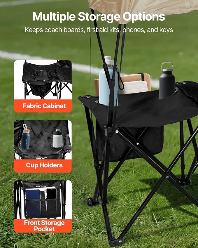 VEVOR Portable Folding Bench, 6 Seat Soccer Bench - Image 7
