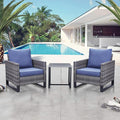 Belord Outdoor Bistro Set 3 Piece Outdoor Wicker Patio Chairs, Oversize Outdoor by Belord