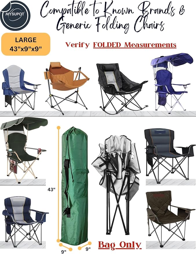 43"x9"x9" Replacement Bag for Folding Camping Chair, Camp Chairs, Yoga Mat - Image 4