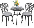NUU GARDEN 3 Piece Outdoor Bistro Table Set, All Weather Cast Aluminum Patio by NUUGARDENCORPORATION