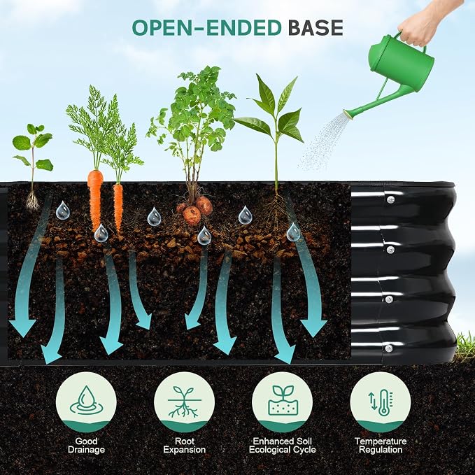 5 in 1 Galvanized Raised Garden Bed - Image 6