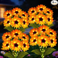 4 Pack with 24 Solar Sunflower Lights Outdoor Decorative Lights by yulloyello
