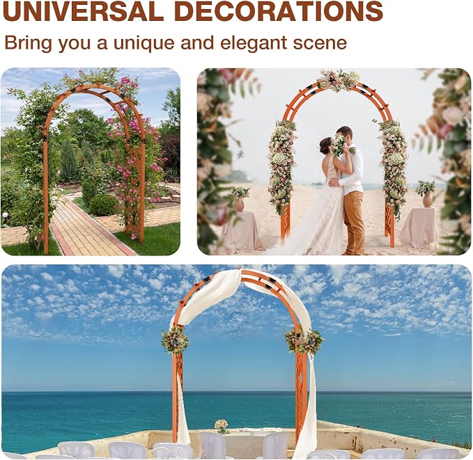 EAGLE PEAK Wood Arbor Garden Trellis Archway, Wedding Arch - Image 6