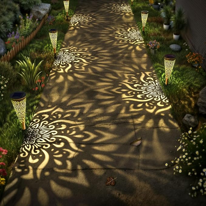 6 Pack Solar Lights Outdoor Garden Decorative Solar Garden Lights - Image 3