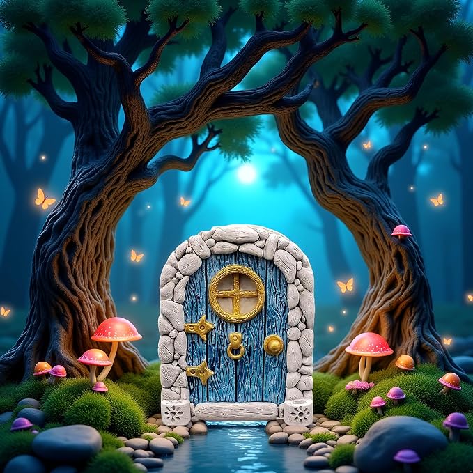 Blue Streak Archway Mini Fairy Garden Door - Image 2