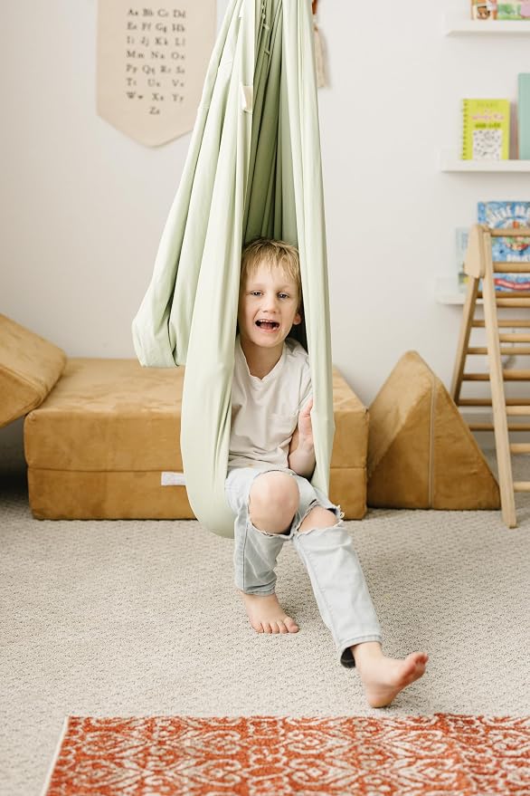 Marlowe & Co Indoor Outdoor Double Layer Cotton Sensory Compression Swing - Image 6