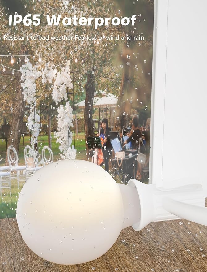 SUNSGNE White String Lights Outdoor, 50FT White Outdoor Lights - Image 5