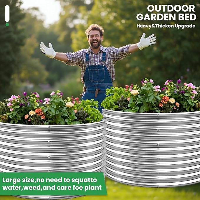 4 Pack Tall 2x2x1.5FT Round Raised Beds - Image 5
