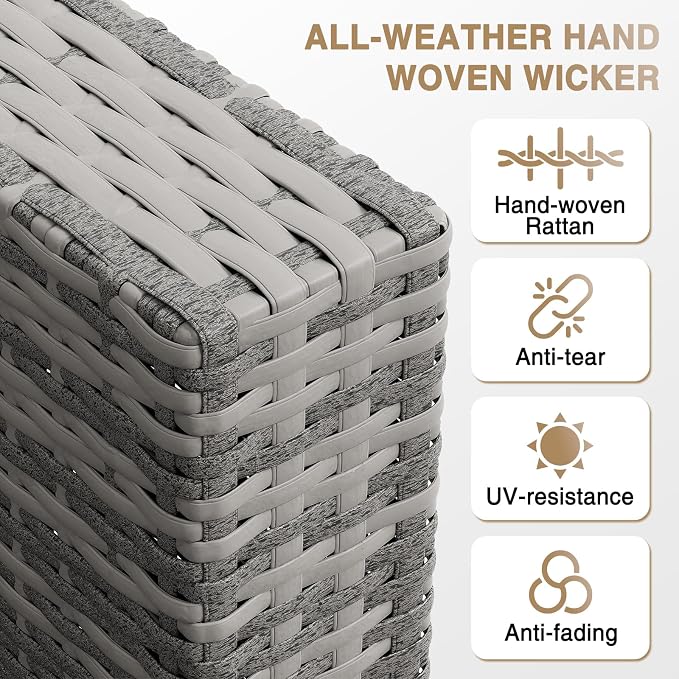 Aoxun Patio Furniture Sets, 8-Piece Outdoor Patio Furniture - Image 5