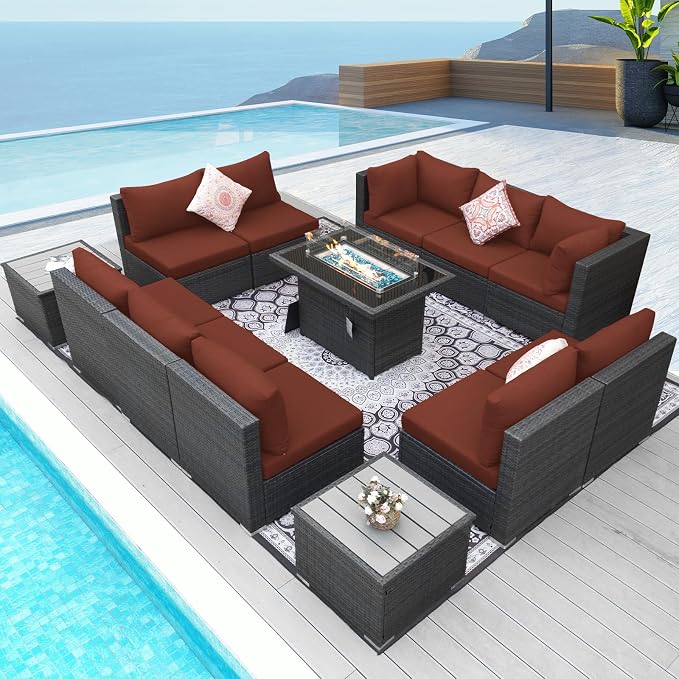 NICESOUL 13 Piece Outdoor Sectional Furniture - Image 2
