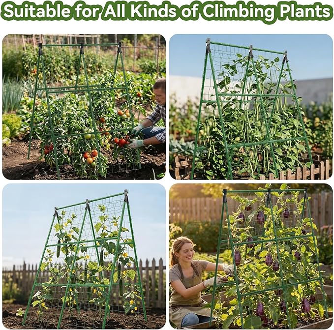 2 Pack Cucumber Trellis, A-Frame Vegetable Trellis - Image 6