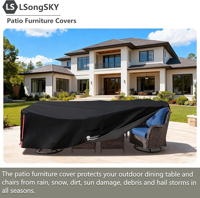 Outdoor Furniture Covers Waterproof, 600D Heavy Duty Patio Cover - Image 5