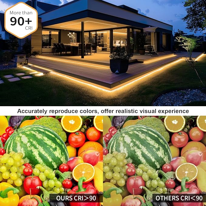 20ft COB Outdoor LED Strip IP67 Waterproof, 6500K Cold Whit DC24V Flexible LED - Image 5